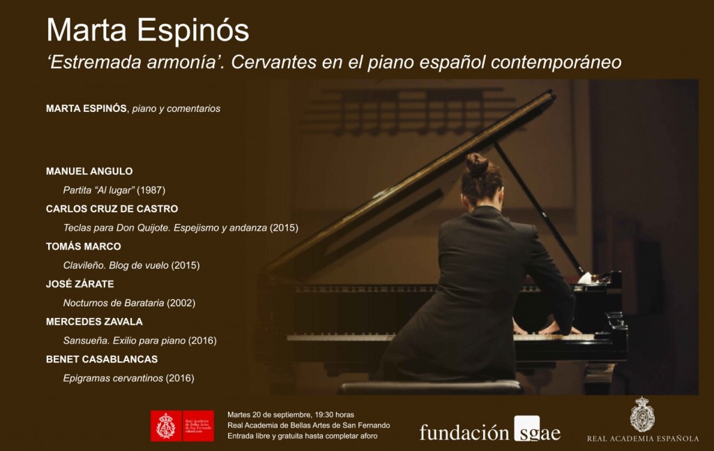 Cartel concierto Marta Espinós. Cervantes 1